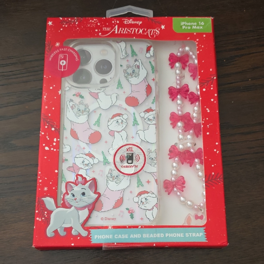 Disney Aristocats Red Phone Case with Strap iPhone 16 Pro Max